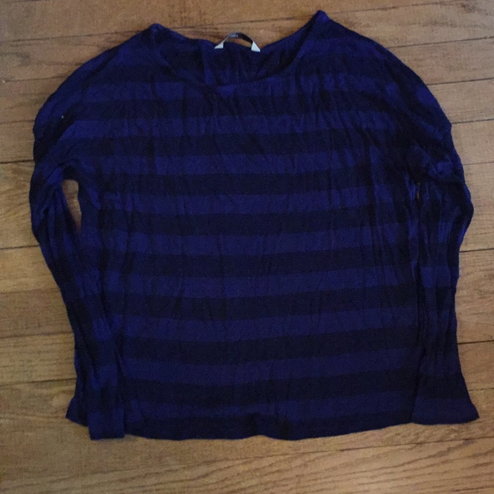 Old Navy striped linen-blend tee